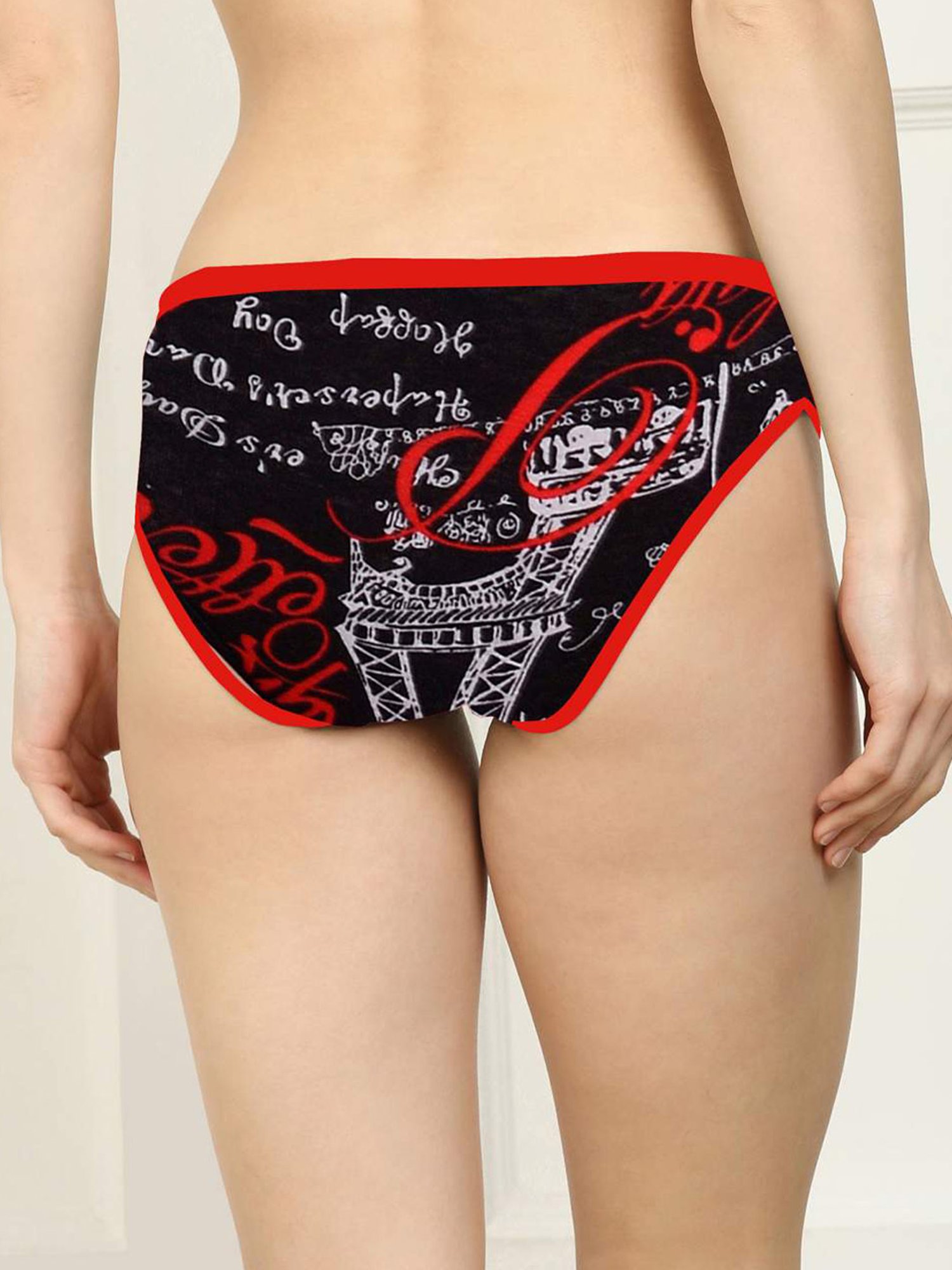 AROUSY Black Printed Hipster Panty