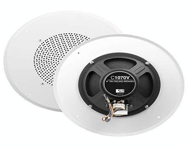 OSD Audio C1070V 8-inch 70V Commercial In-Ceiling Speaker, White