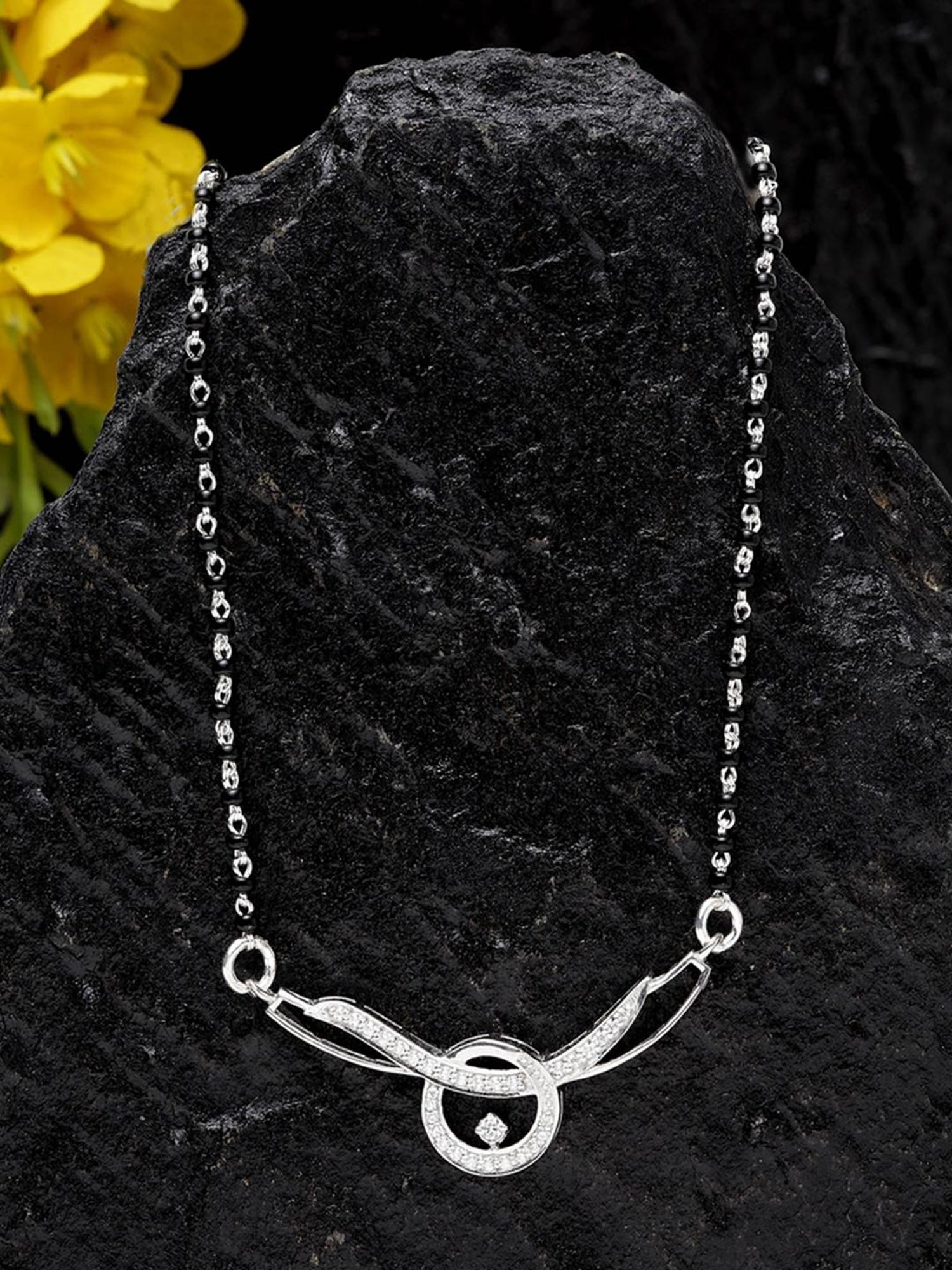 Clara Evie 92.5 Sterling Silver Mangalsutra