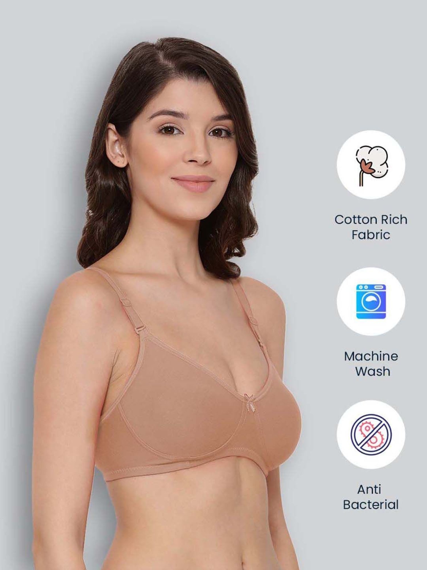 Lyra Tan Cotton Everyday Bra