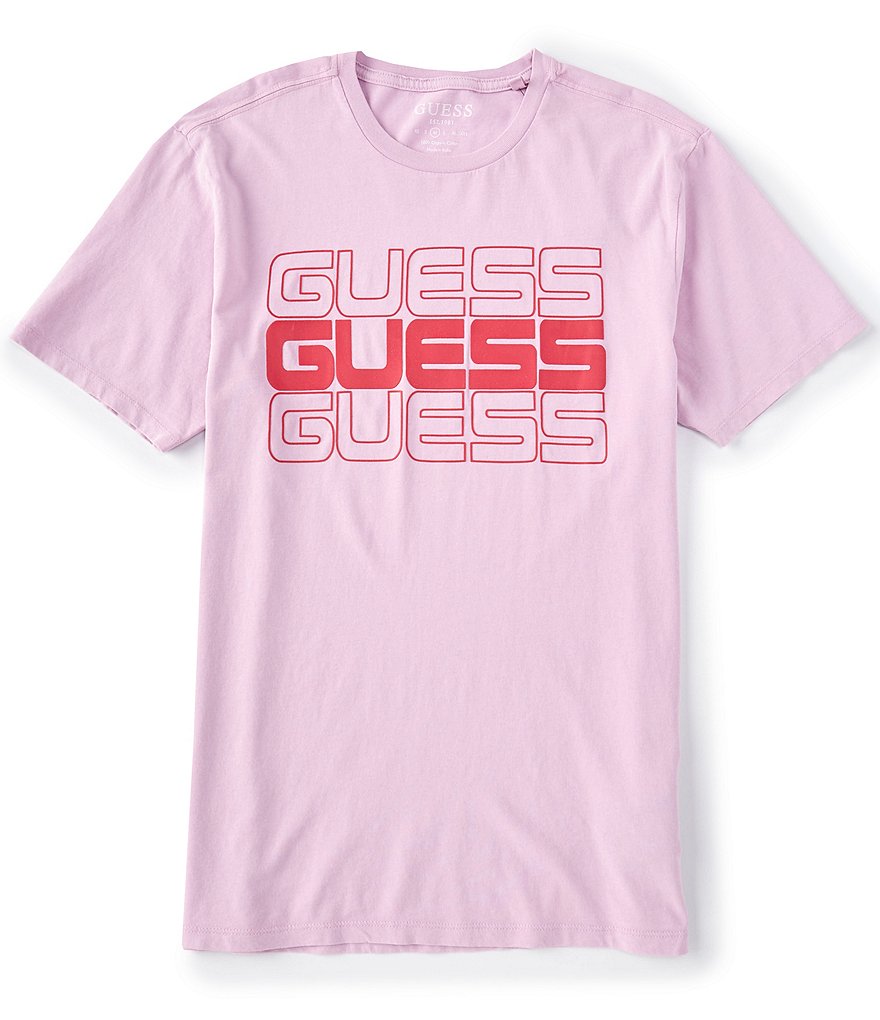 Guess Short-Sleeve Guess Stacked Logo Graphic Tee