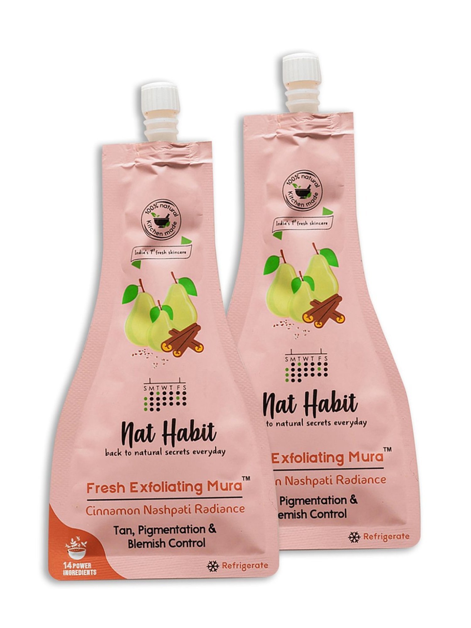 Nat Habit Cinnamon Nashpati Radiance Fresh Exfoliating Mura Face Scrub - Pack of 2