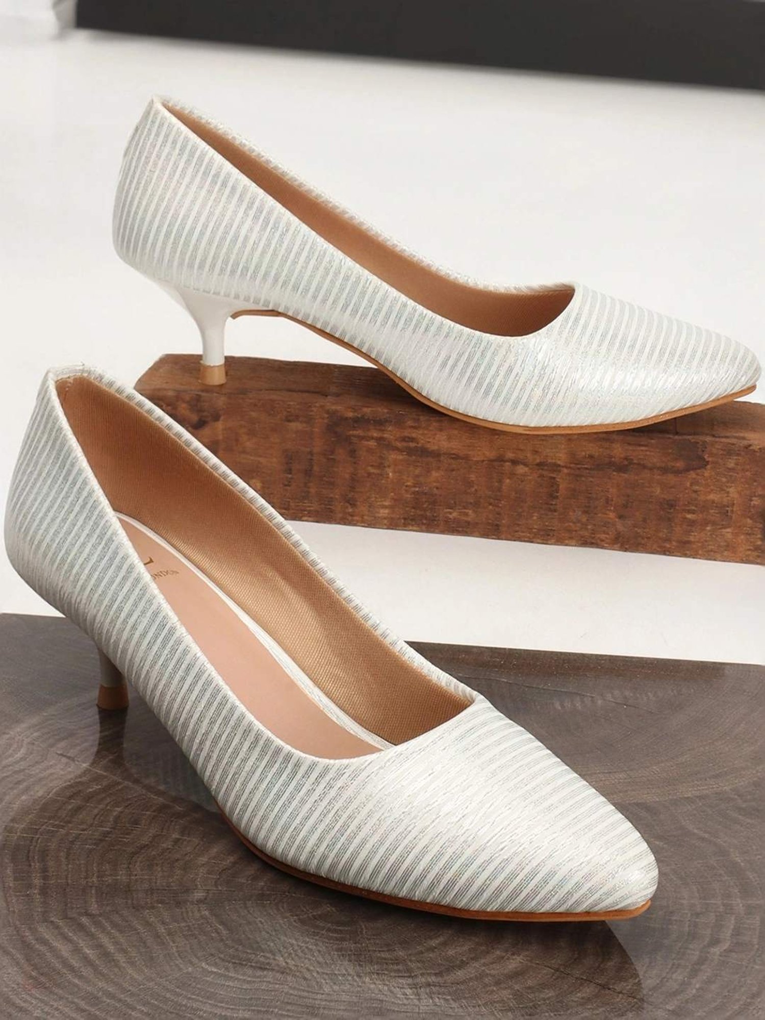 Carlton London Women's White Casual Pumps