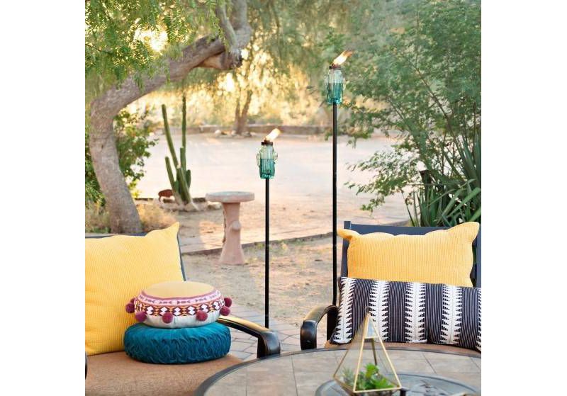 Tiki Brand 65" Chiko Cactus Metal Torch Green