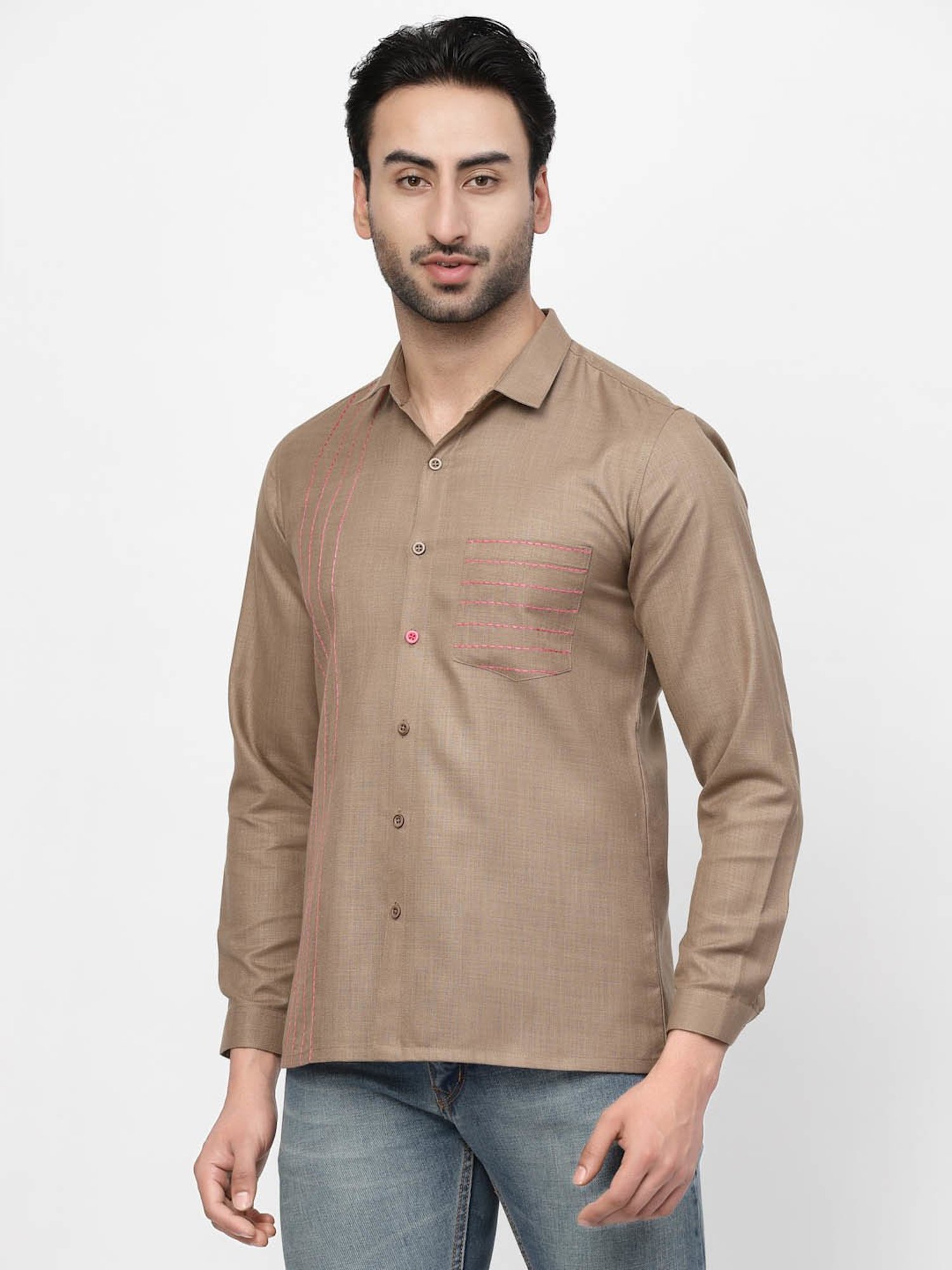 Lela Brown Regular Fit Shirt