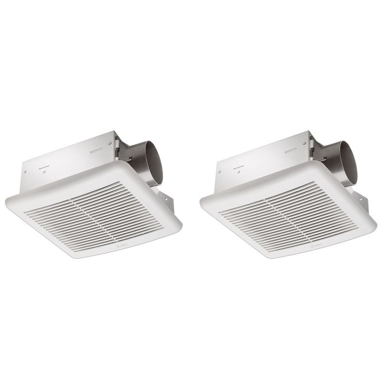 Delta Breez 70 CFM 2.0 Ceiling Mount Bathroom Fan with Humidity Sensor (2 Pack)