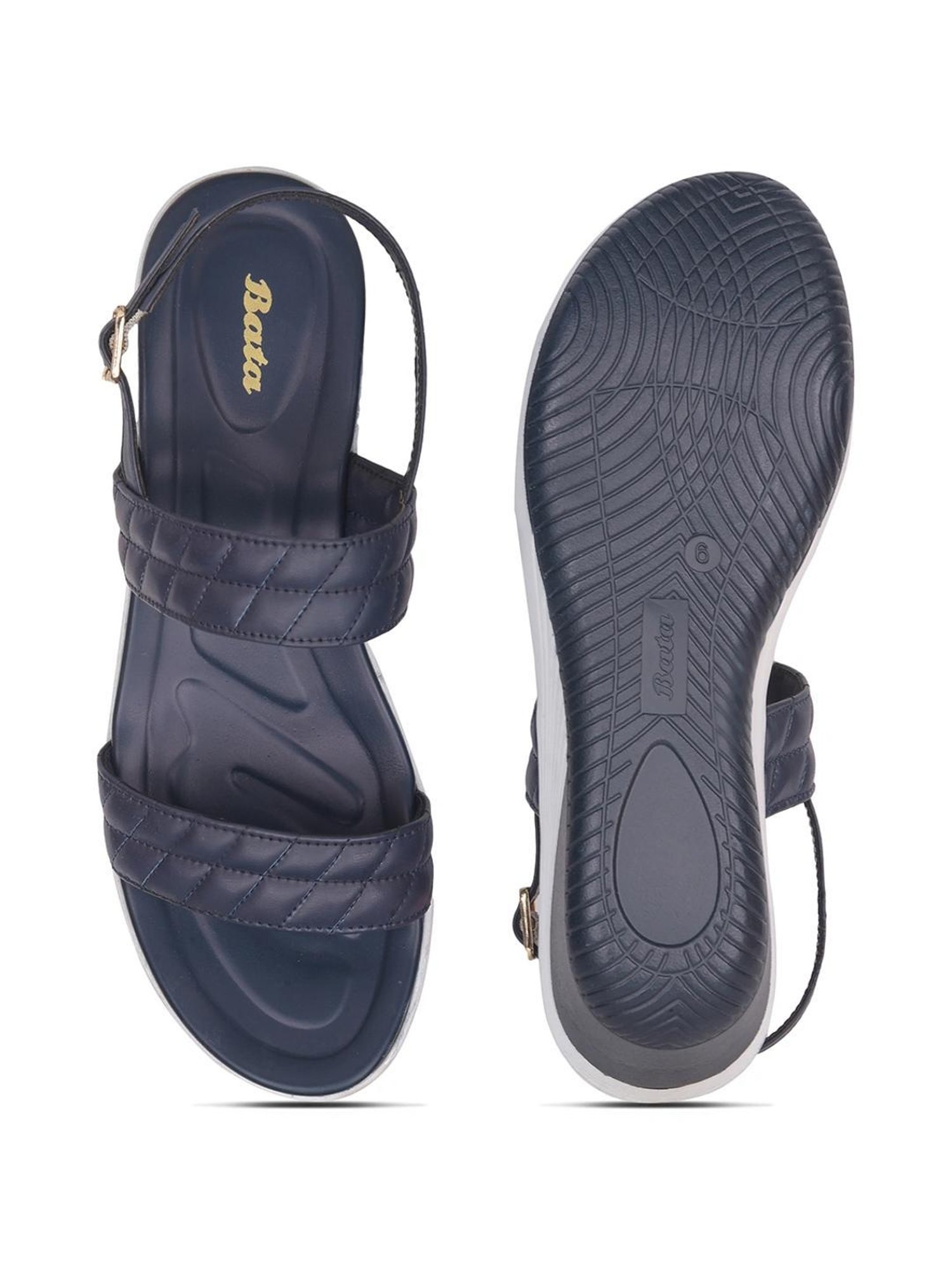 Bata Women's SDYNEY Navy Back Strap Wedges