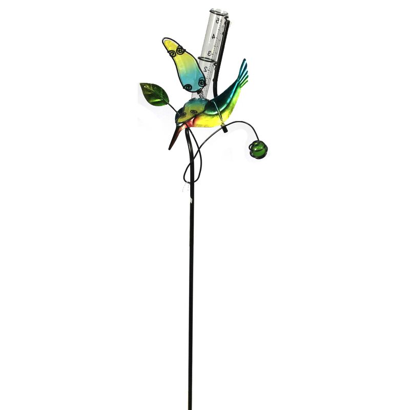 Home & Garden 31.0" Hummingbird Rain Gauge Stake Measure Yard Decor Regal Art & Gift  -  Decorative Garden Stakes