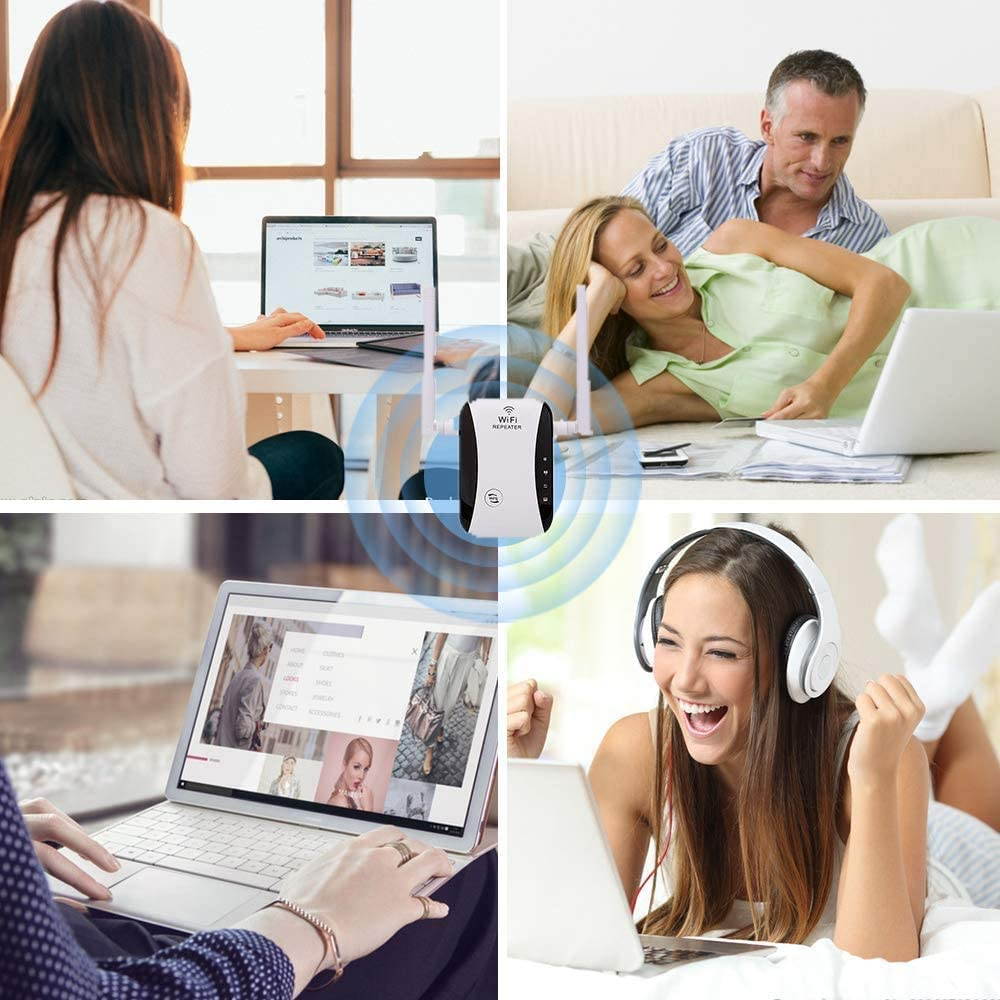 WiFi Extender,Internet WiFi Booster 2.4G for Home 300Mbps Superboost Wi-Fi Blast Range WLAN Signal Amplifier Repeater