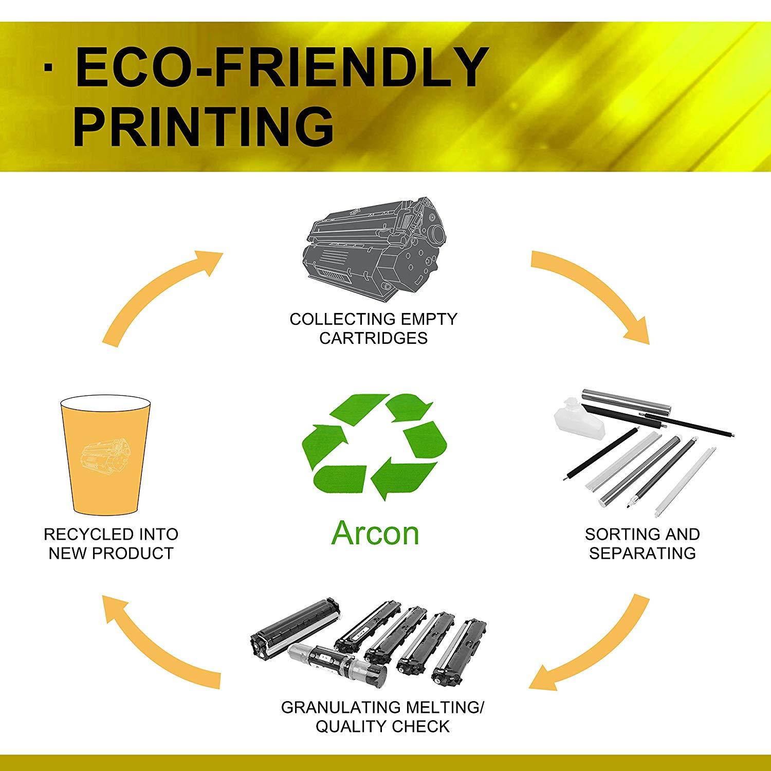 Arcon 4 Packs Compatible for HP 131A 131X CF210X CF210A CF211A CF212A CF213A Toner Cartridge for HP LaserJet Pro 200 color M251nw HP M251nw HP MFP M276nw Canon 131 MF8280Cw LBP7110Cw Laser Printer Ink