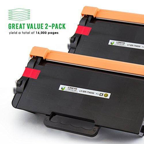 LINKYO Replacement for Brother TN850 TN-850 TN820 Toner Cartridge (Black, High Yield, 2-Pack)