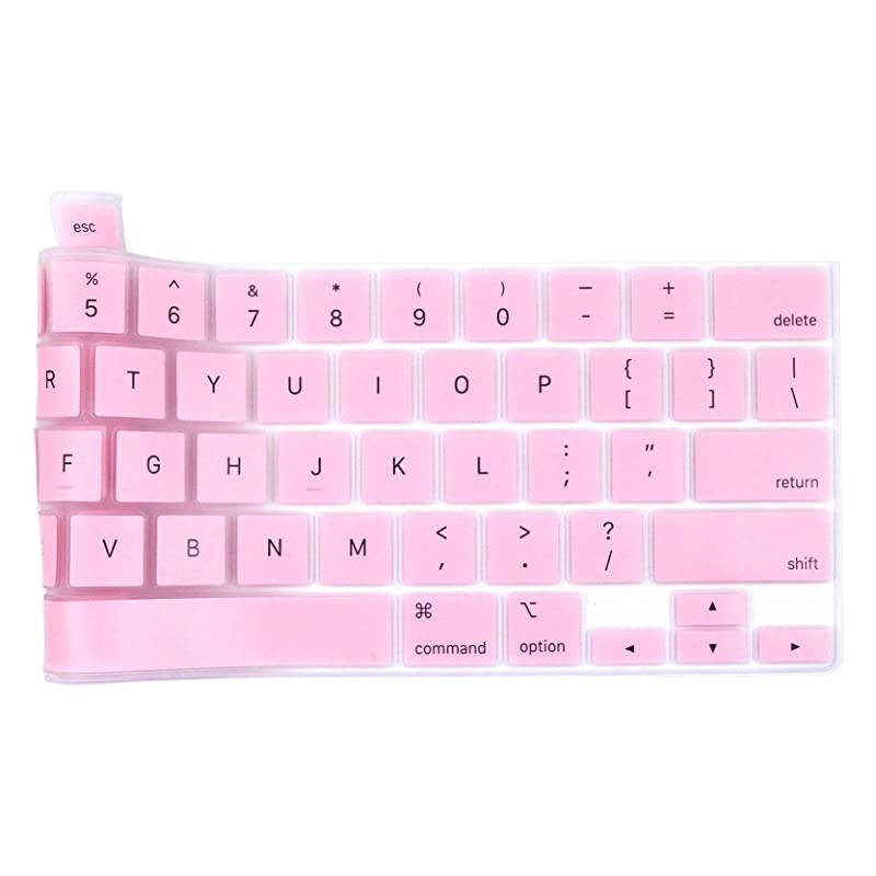 Keyboard Protective Cover Skin Compatible for November 2019 Newest Release MacBook Pro 16 inch Retina Display with Touch ID and Touch Bar Model A2141 (Light Pink)
