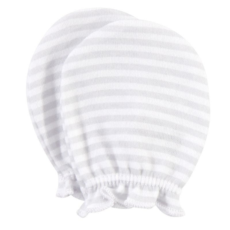 Hudson Baby Infant Girl Cotton Scratch Mittens, Cloud Mobile Pink, 0-6 Months