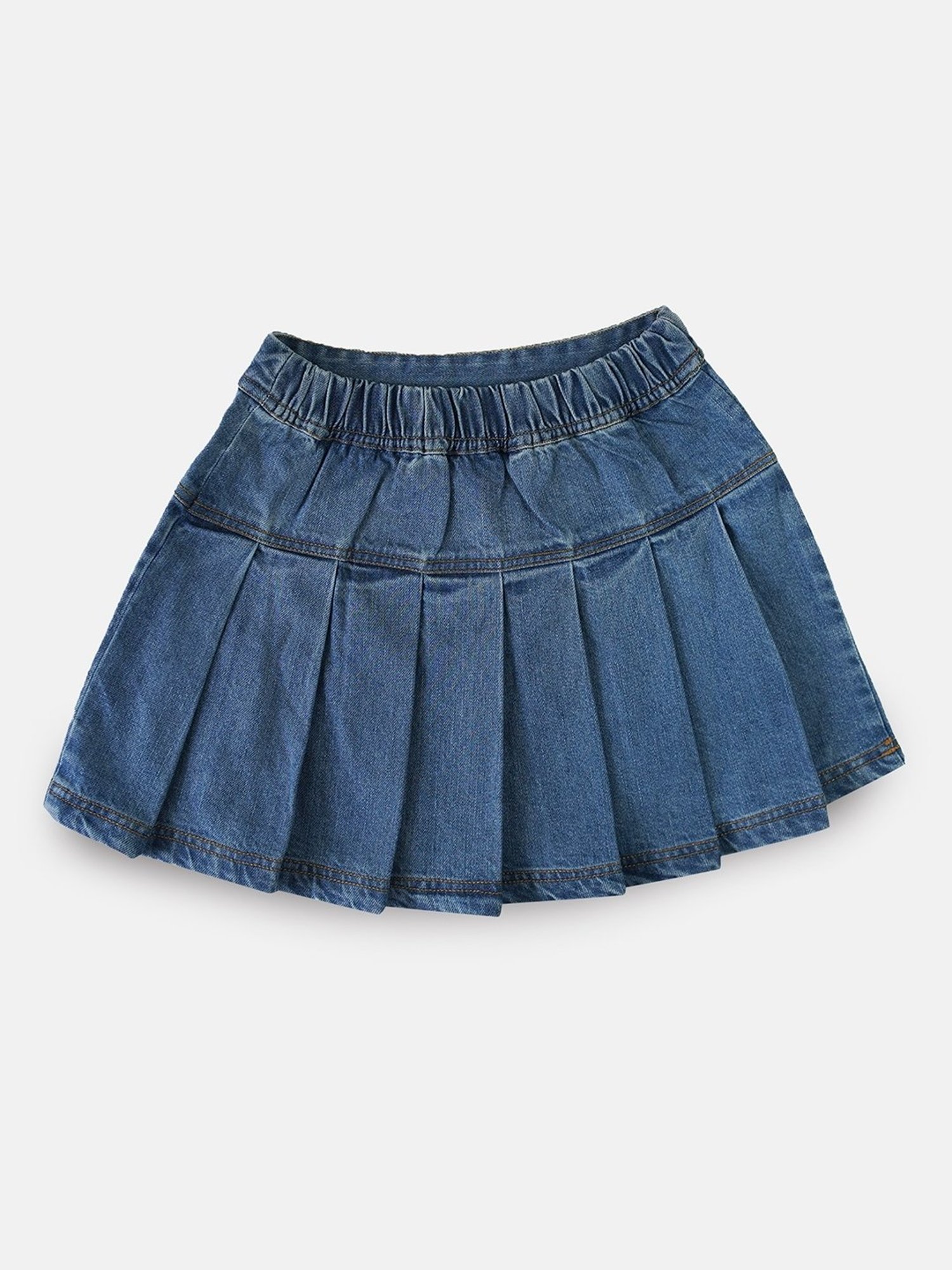 Angel & Rocket Kids Blue Cotton Regular Fit Skirt