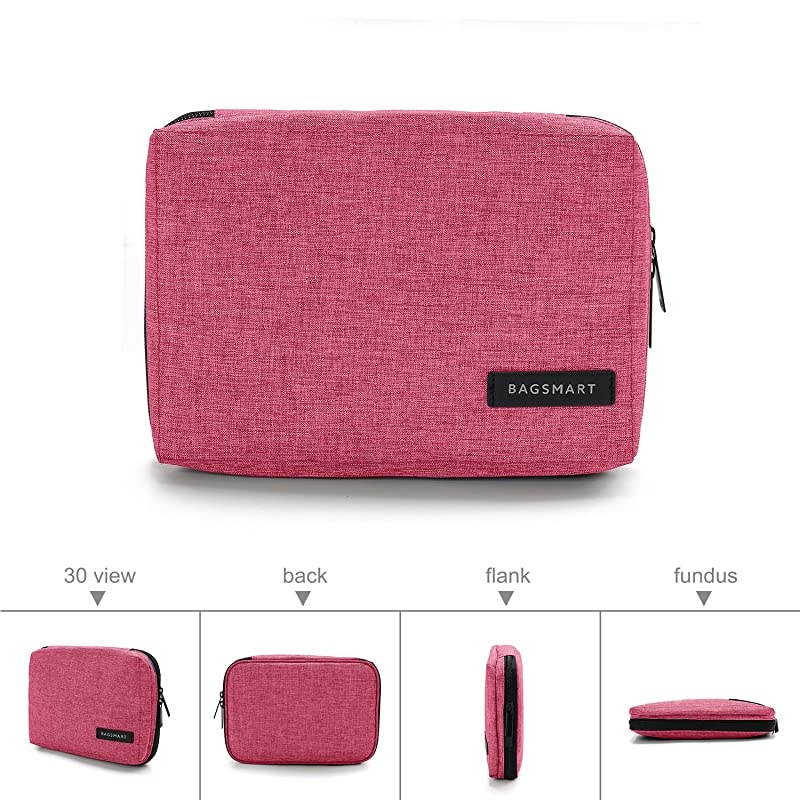 Electronic Organizer Small Travel Cable Organizer Bag for Hard Drives, Cables, Phone, USB, SD Card, Black