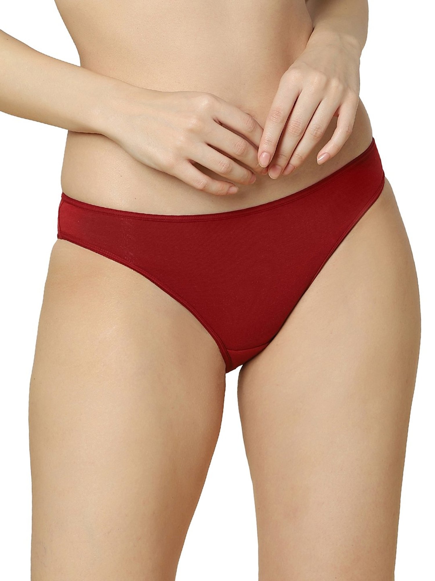 Triumph Red & Black Cotton Panties - Pack Of 3