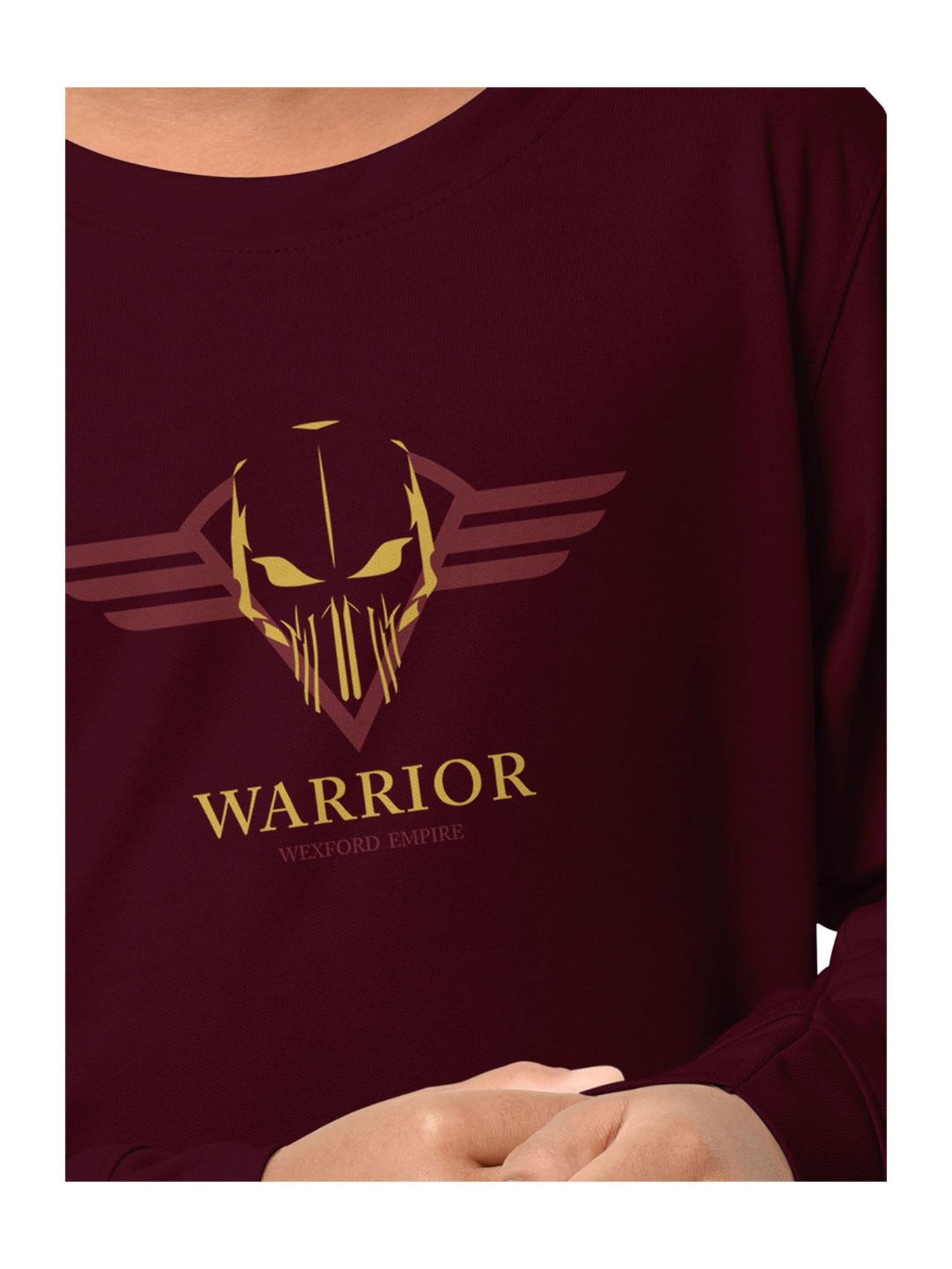 HELLCAT Wine & Grey Printed Full Sleeves T-Shirt (Pack Of 2)