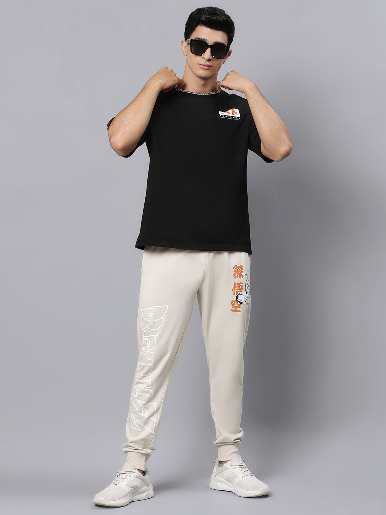 Free Authority Black & Lime Green Regular Fit Printed T-Shirt - Pack of 2