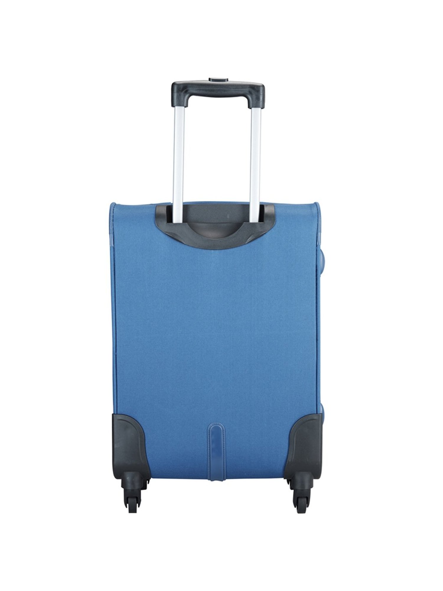 Aristocrat Amber Blue 4 Wheel Small Soft Cabin Trolley - 79 cm
