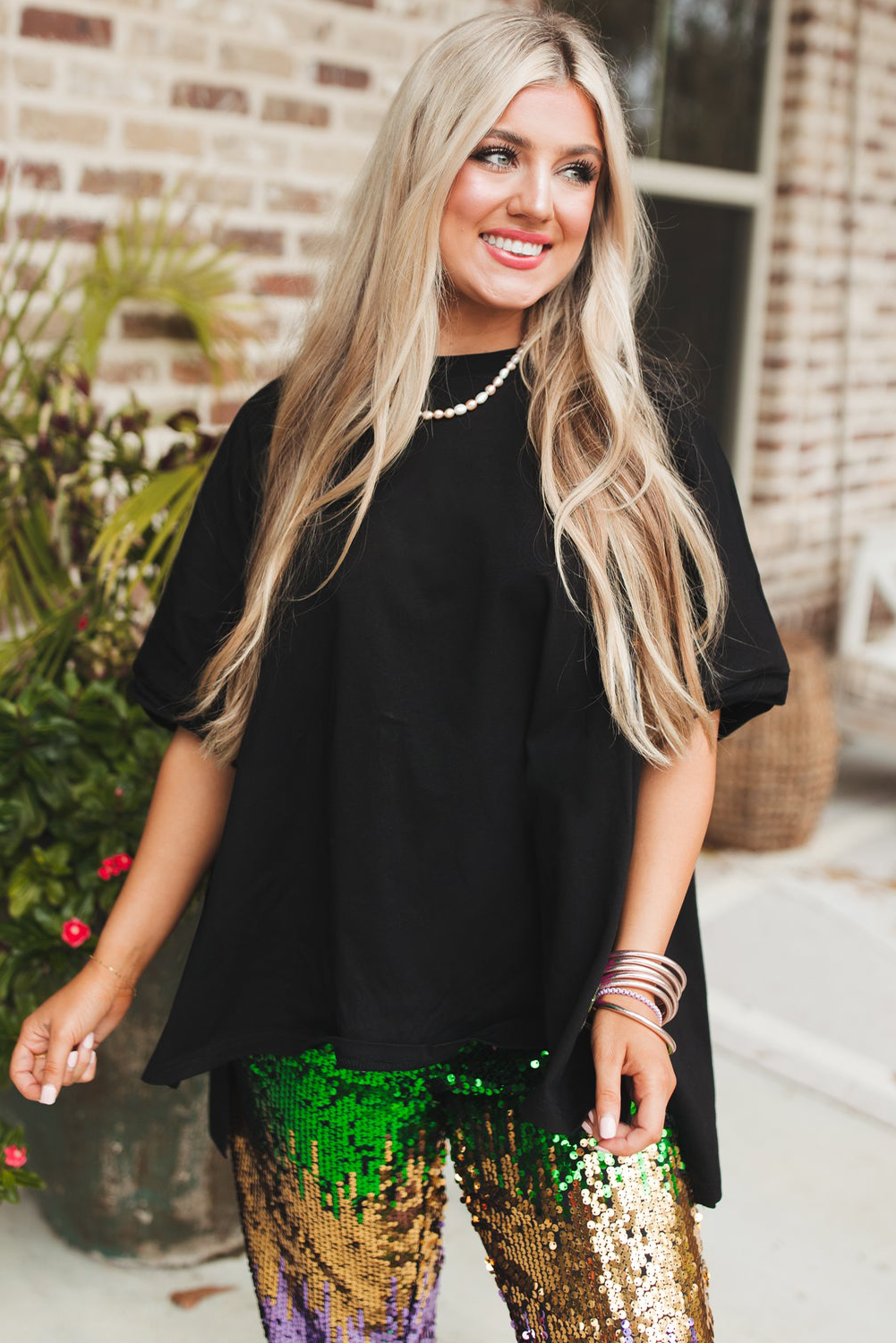 White Tie-dye Print Oversized Boyfriend T Shirt