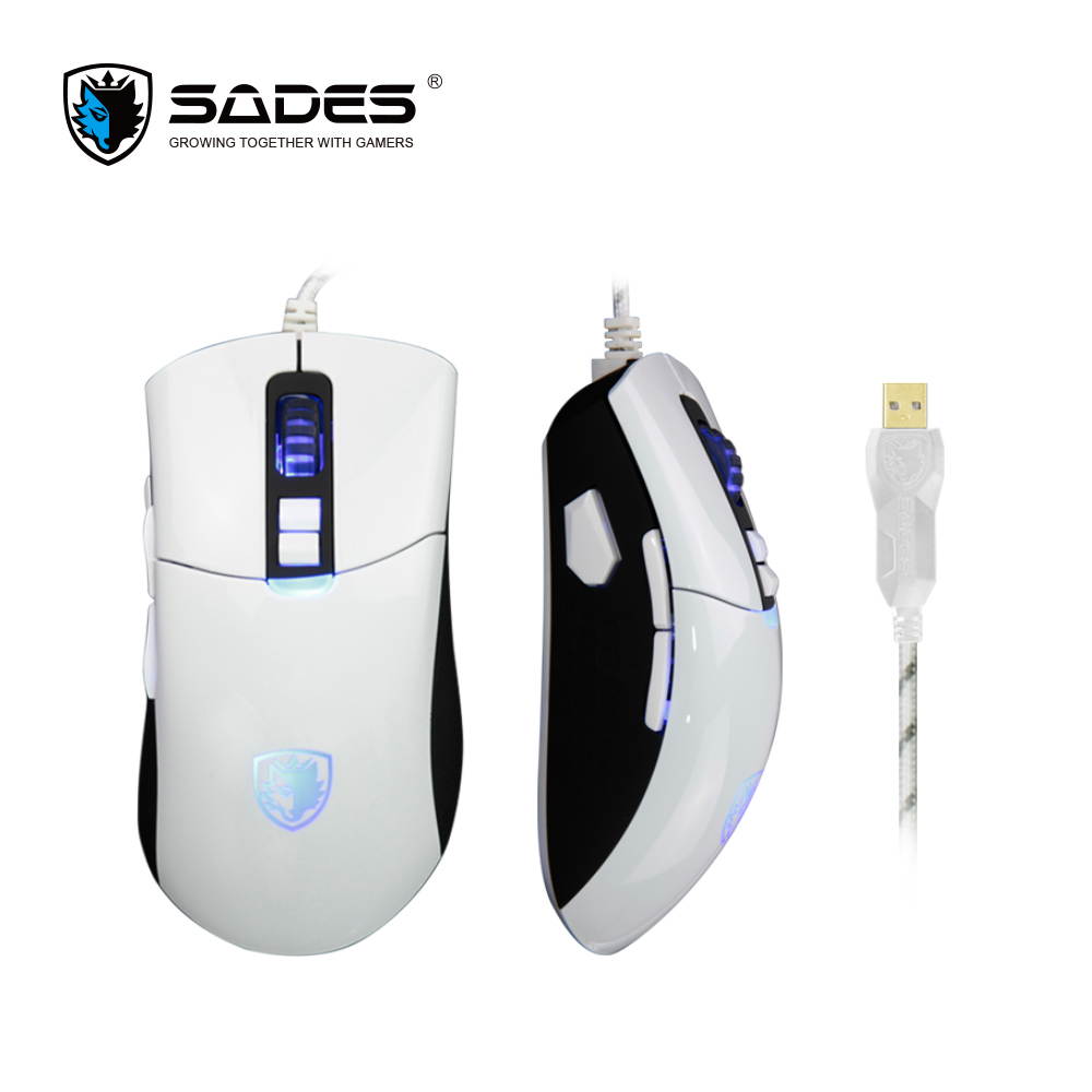 SADES GUNBLADE Gaming Mouse Wired 4-Level DPI 3000DPI 8 Buttons Opto-electronic