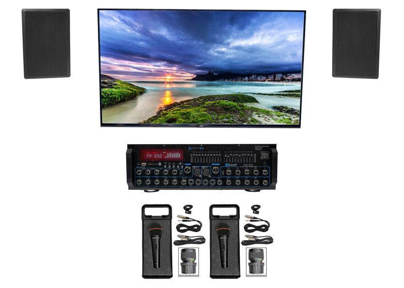 Technical Pro MM2000BT Bluetooth Karaoke Machine System+(2) 5.25" Wall Speakers