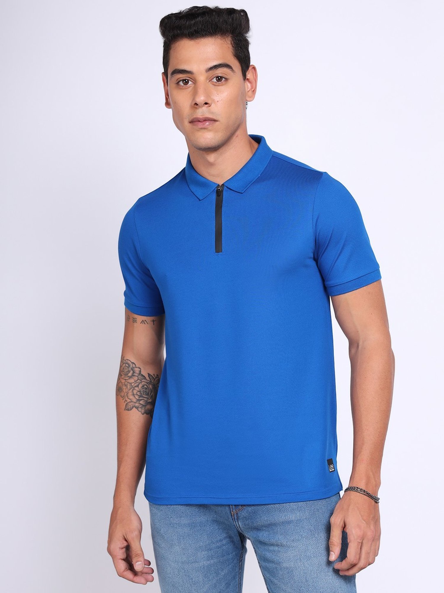 Lee Blue Slim Fit Polo T-Shirt