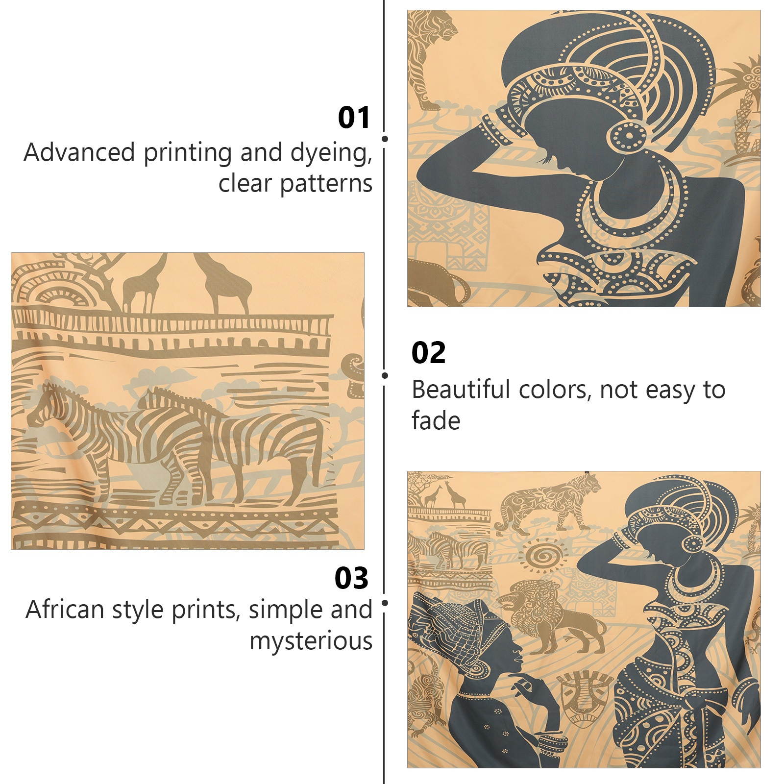 1pc Wall Hanging Tapestry Wall Art Decoration African Women Background Cloth