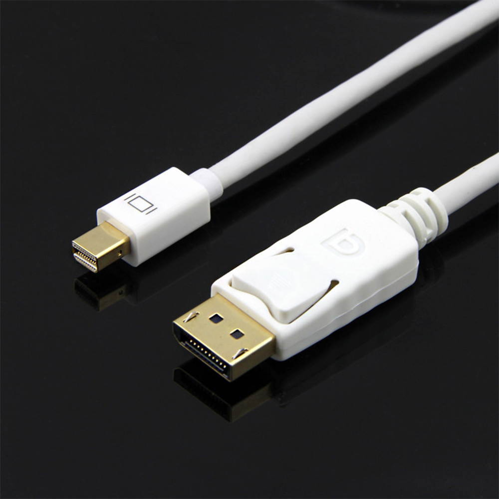 Mini DisplayPort to DisplayPort cable, 6 feet, (Mini DP to DP) Display Cable 4K Resolution Ready - White