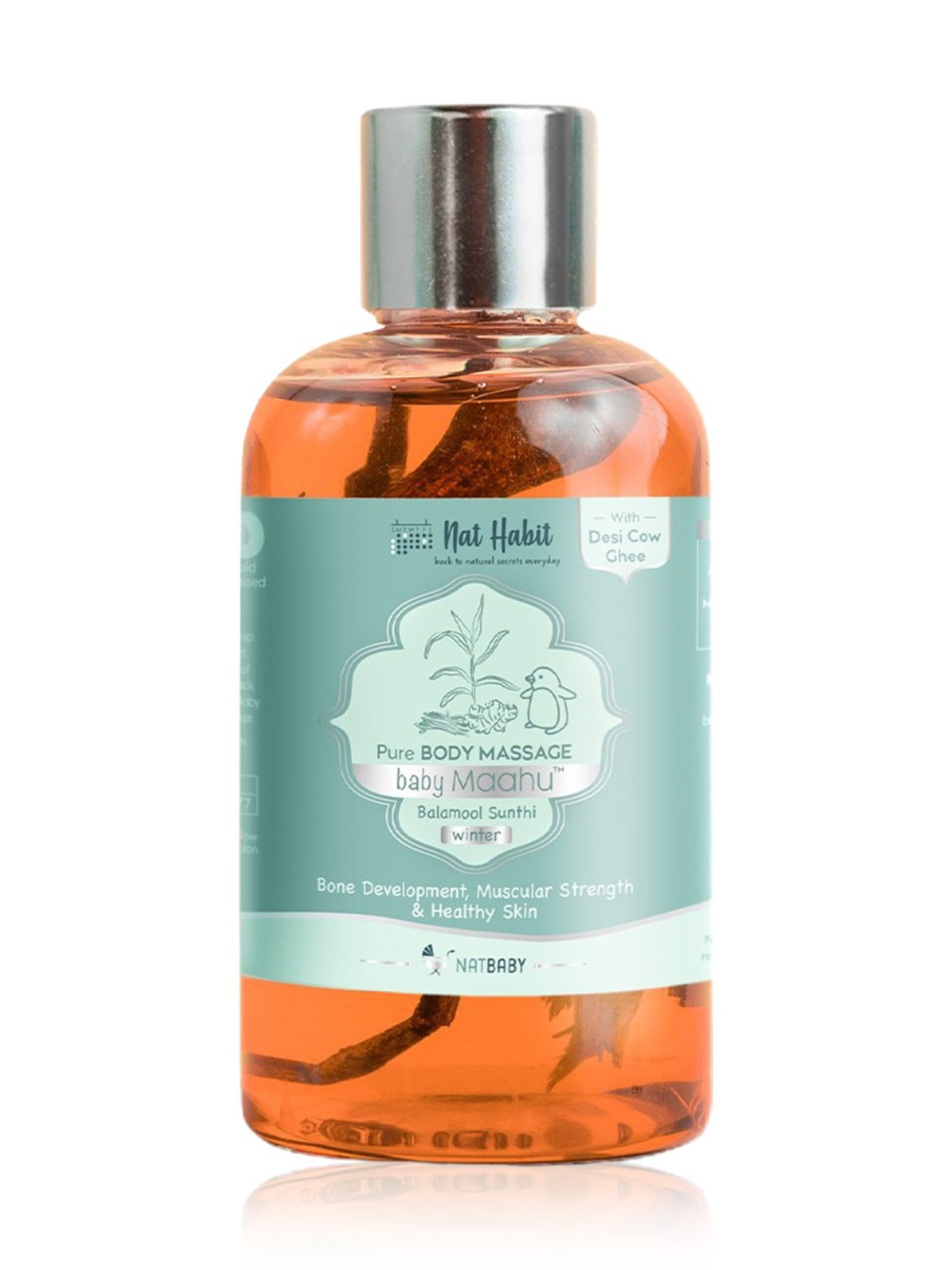 Nat Habit Balamool Nimbuka Winter Baby Maahu Pure Body Massage Oil - 200 ml