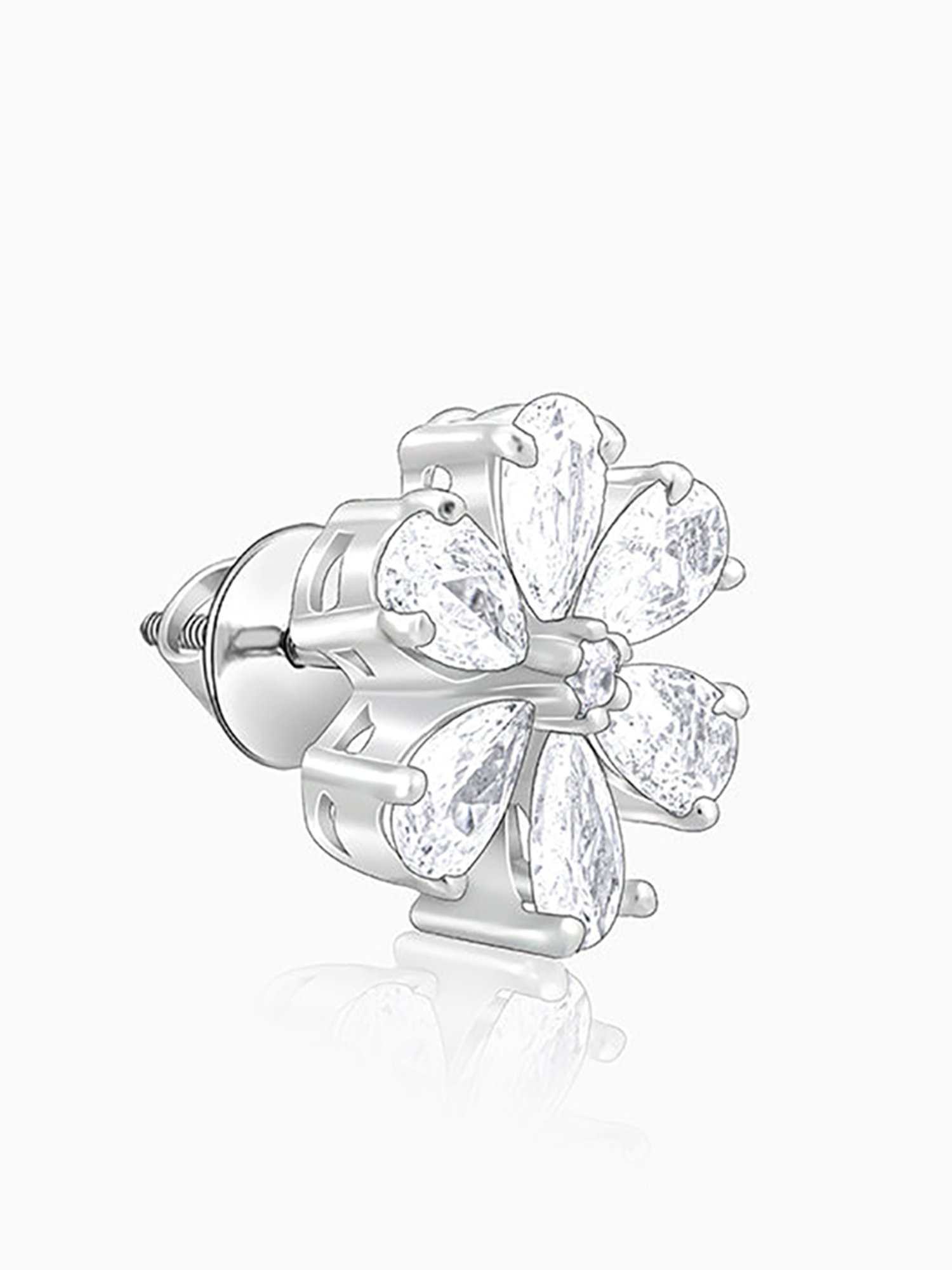 GIVA 92.5 Sterling Silver Virtuous Flora Stud Earrings