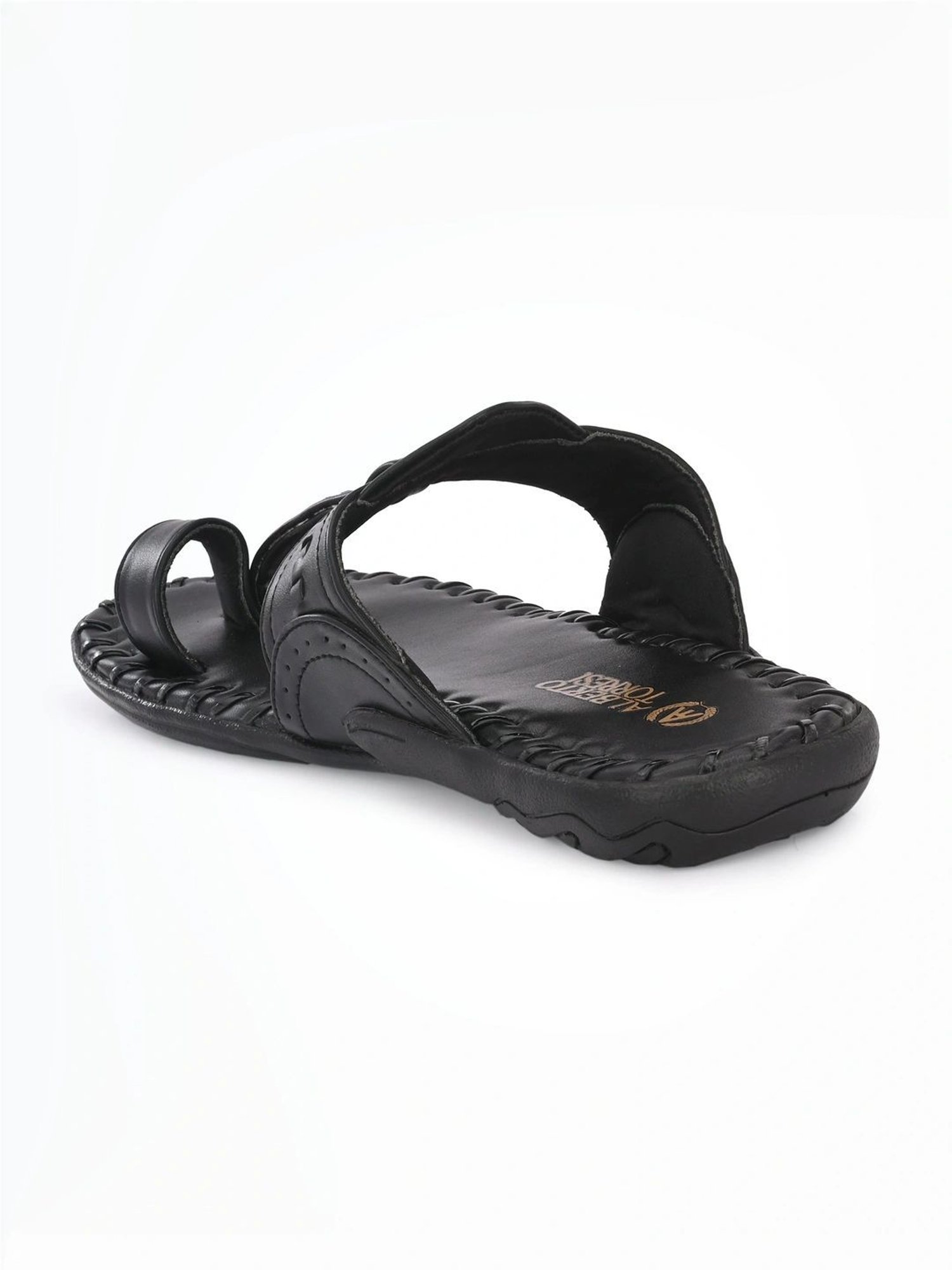 Alberto Torresi Men's Markoripo Black Toe Ring Sandals