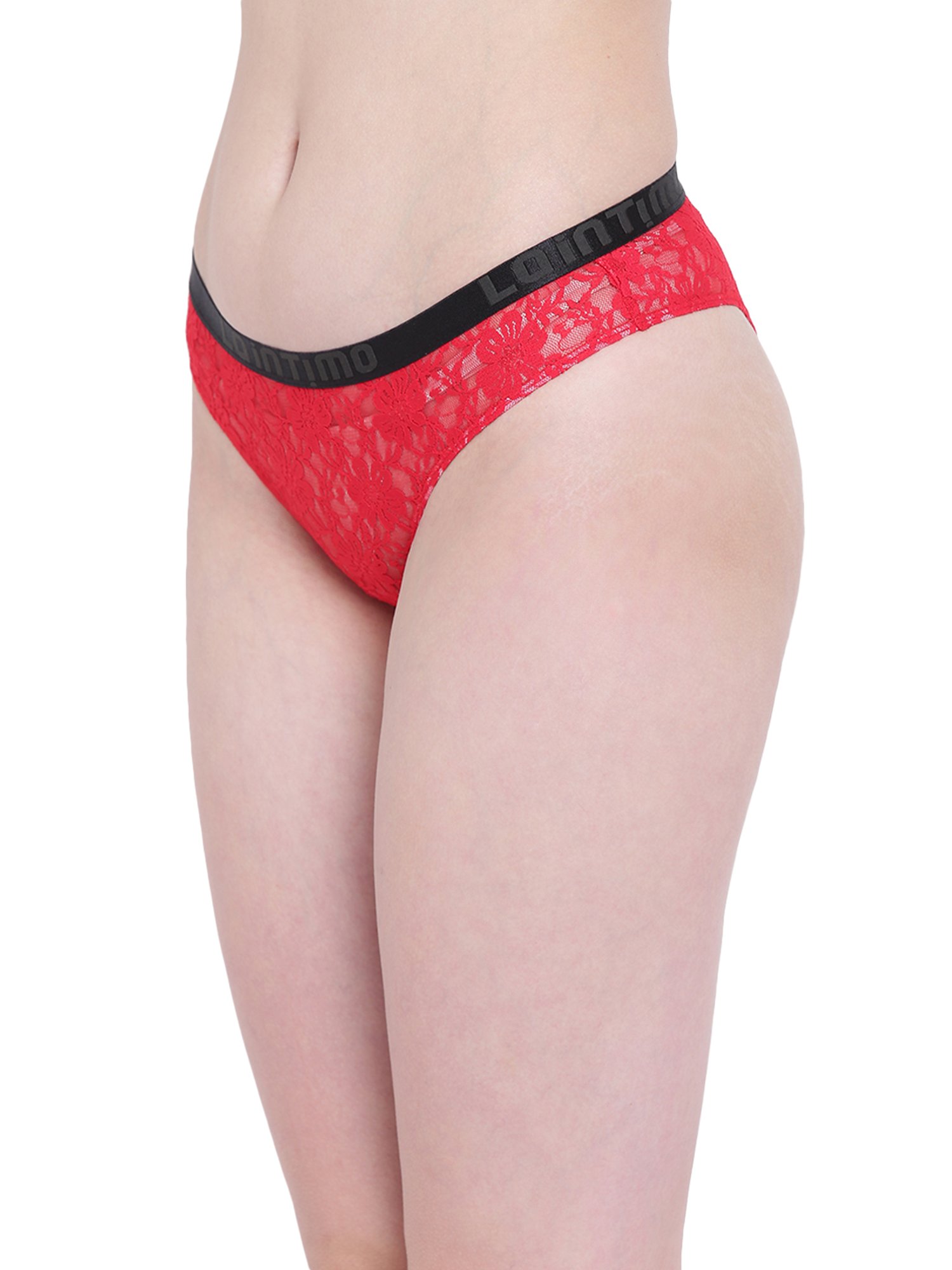 La Intimo Red Lace Bikini Panty