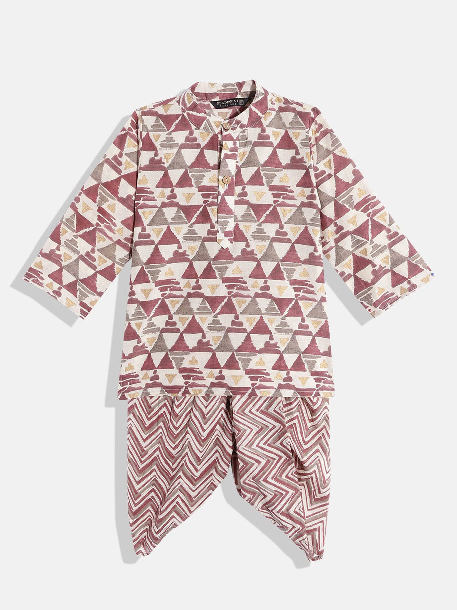 READIPRINT FASHIONS Kids Multicolor Printed Full Sleeves kurta with Dhoti