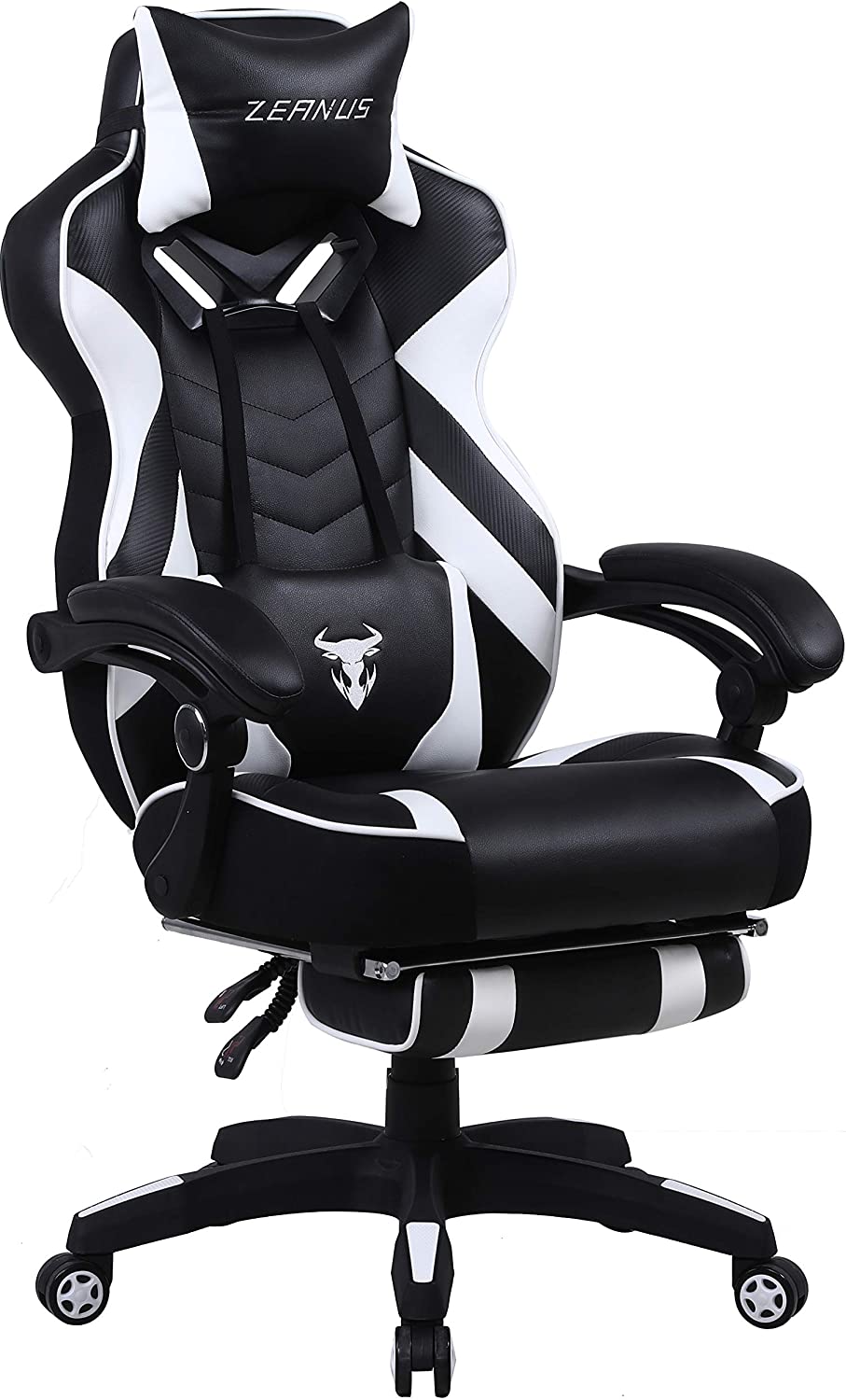 Gaming Chair, Racing Style Computer Desk Chair Padded Armrests Ergonomic Lumbar Support Adjustable Height