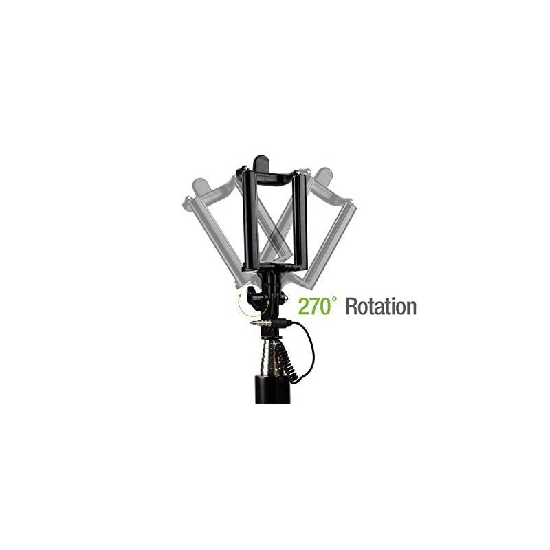 Selfie Stick Extendable Adjustable Compatible for Apple iPhone 66 Plus54Samsung Note 985 Galaxy S9S8S7S6A6J7J3 LG Stylo 432V40 ThinQMotorola Smart Phones and Cameras Black
