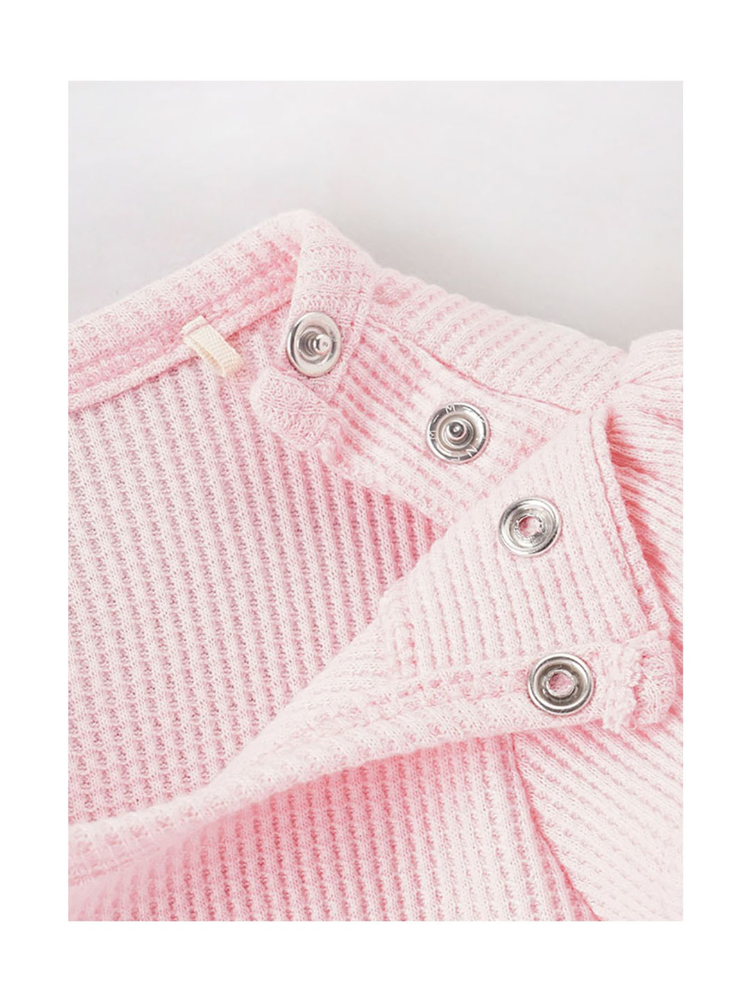 Ed-a-Mamma Baby Pink Self Design Bodysuit