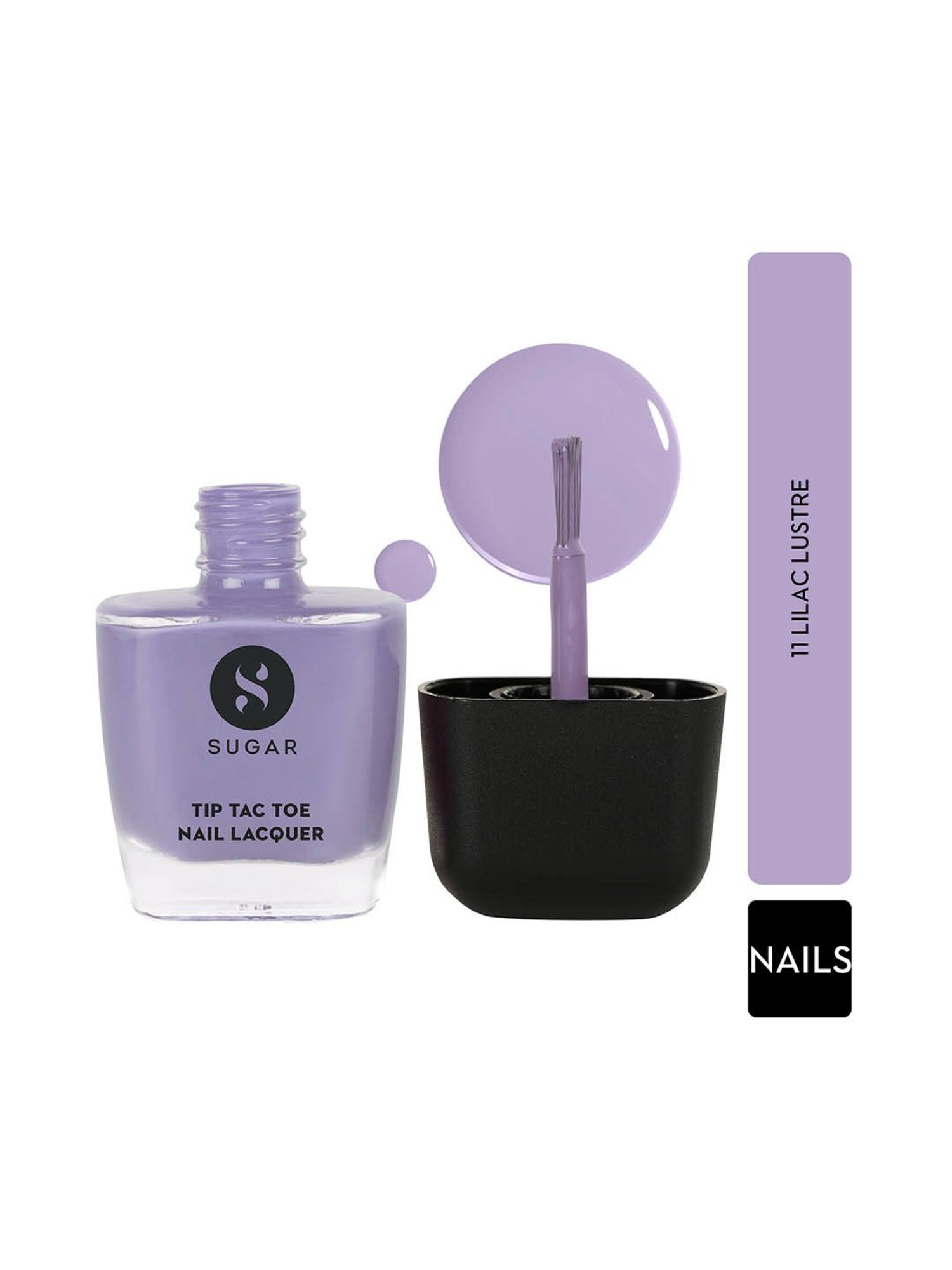 SUGAR Cosmetics Tip Tac Toe Nail Lacquer Classic 11 Lilac Lustre - 9 ml