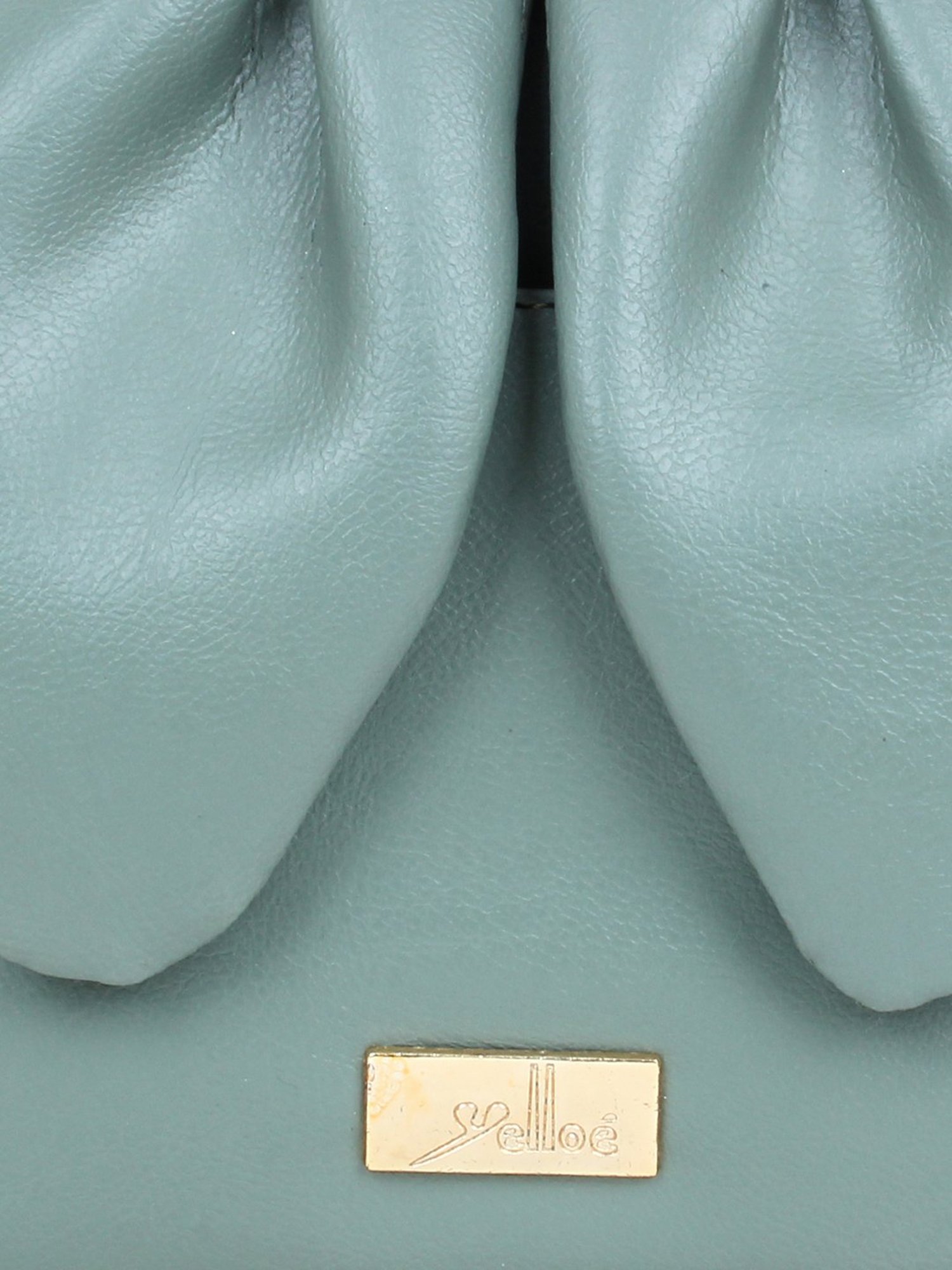 Yelloe Green Solid Medium Sling Handbag