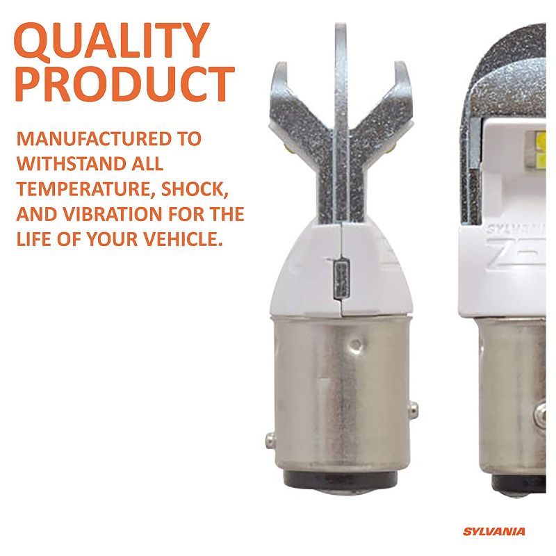 Sylvania Zevo 7528 White LED Super Bright Interior and Exterior Daytime Running DLR and Back Up Reverse Light Mini Light Bulb Set, 2 Pack