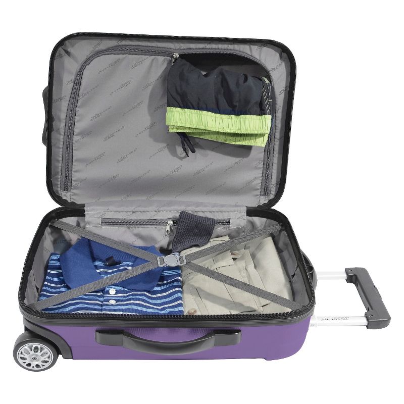 Traveler's Choice Rome 21" Hardside Carry On Suitcase - Purple