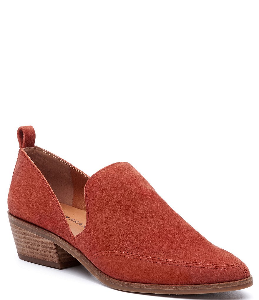 Lucky Brand Mahzan Leather Side Slit Pointed Toe Loafers