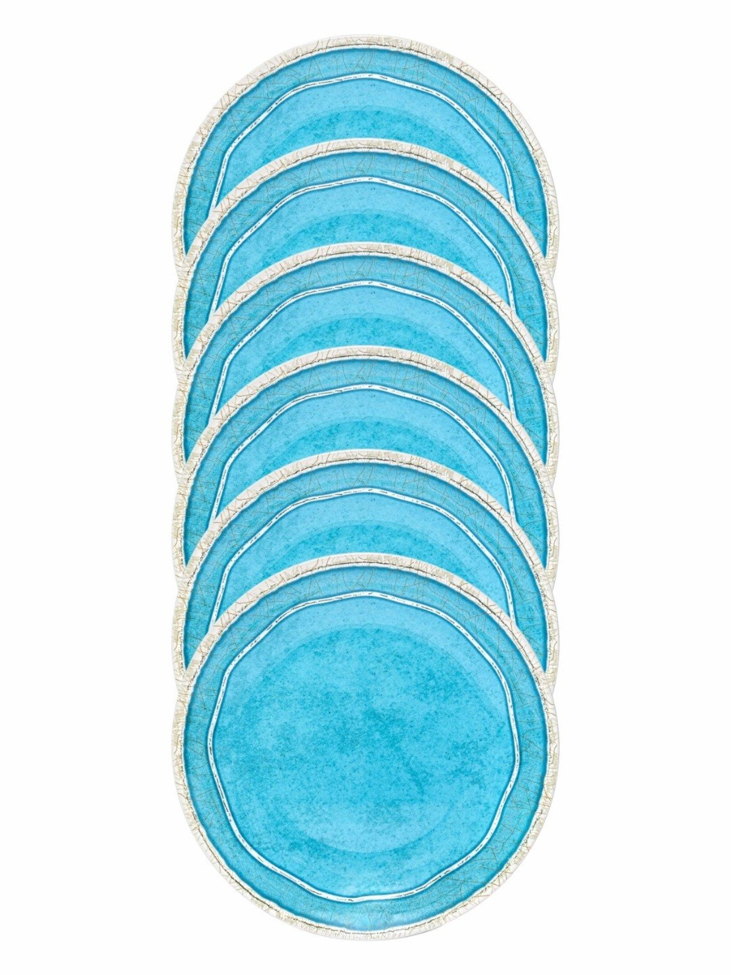 Servewell Blue Melamine Side Plate - Set of 6