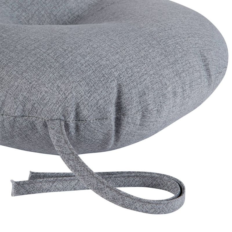 2pk Outdoor Bistro Seat Cushions Heather Gray - Kensington Garden