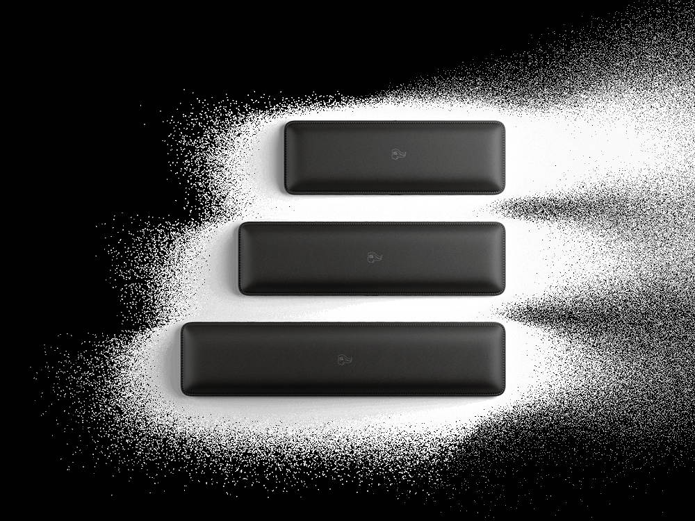 GLORIOUS PADDED KEYBOARD WRIST REST-STEALTH EDITION,Comfortable padded wrist rest,Foam core interior and smooth cloth surface,17mm thick,17.5&times;4in