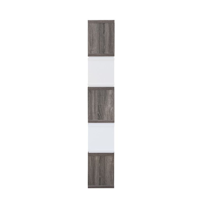 72.75" Marten Display Shelf Distressed Gray/White - miBasics