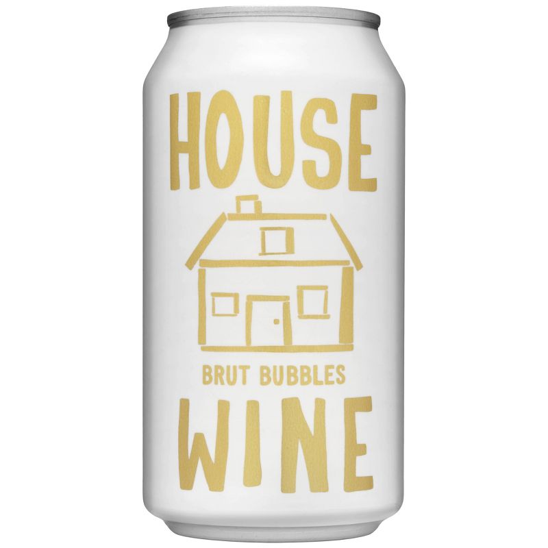 House Wine Brut Bubbles Sparkling White Wine - 375ml Can