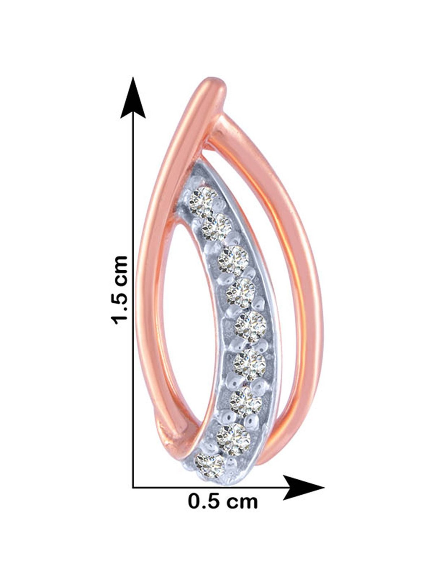 P.C. Chandra Jewellers 18 kt Gold & Diamond Earrings