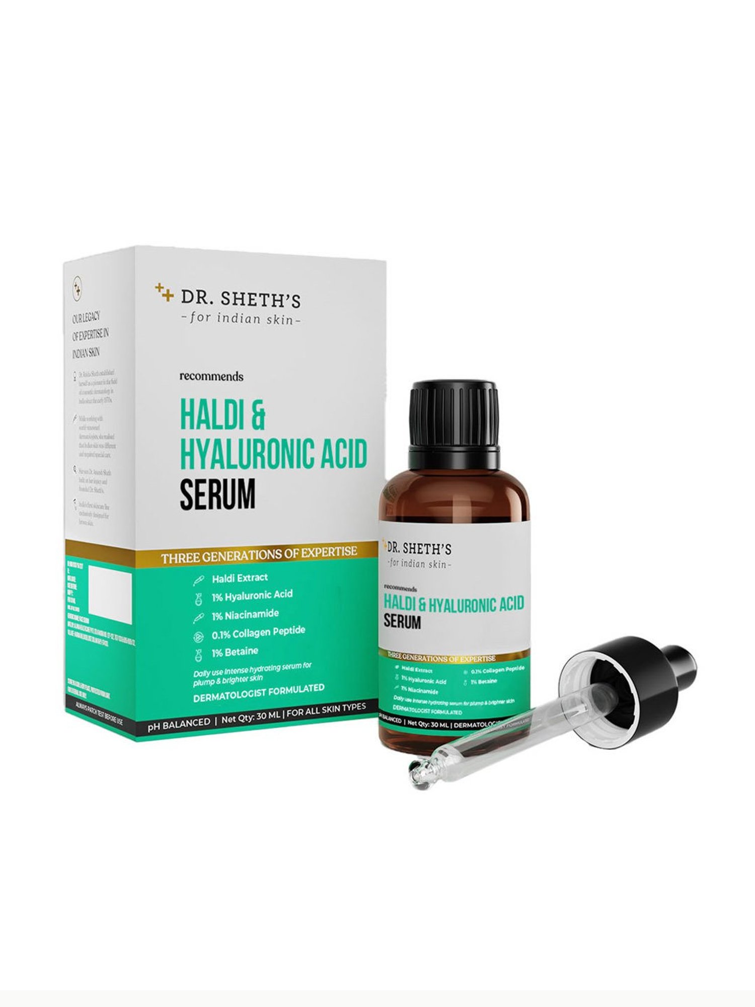 Dr. Sheth's Haldi & Hyaluronic Acid Serum - 30 ml