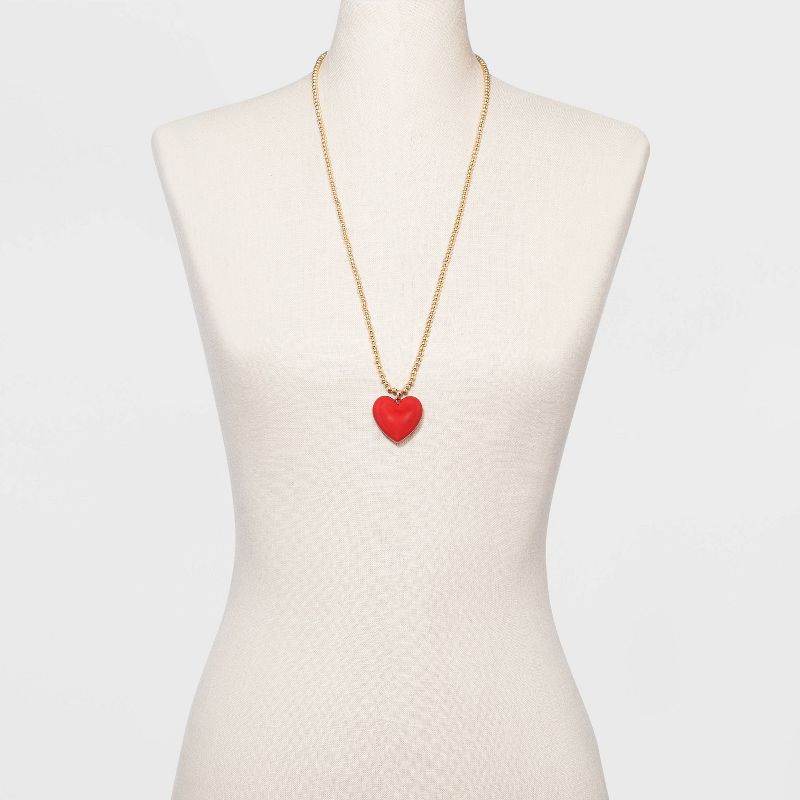 SUGARFIX by BaubleBar Heart Pendant Necklace - Red